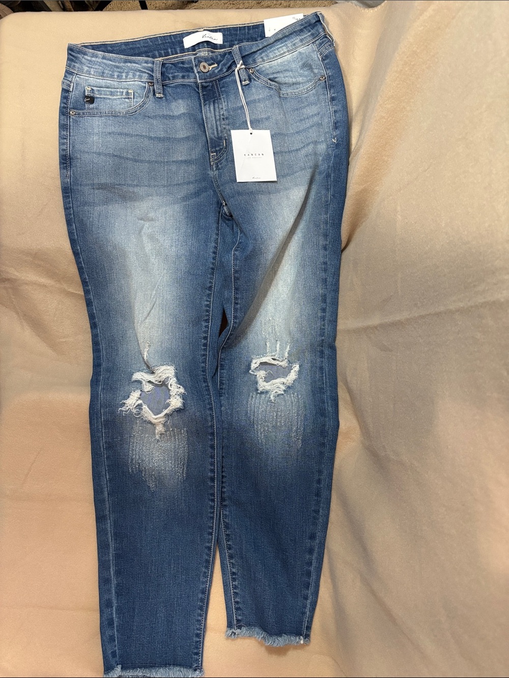KanCan Light Blue Washed Denim Jeans Sz 16/31 New With Tags